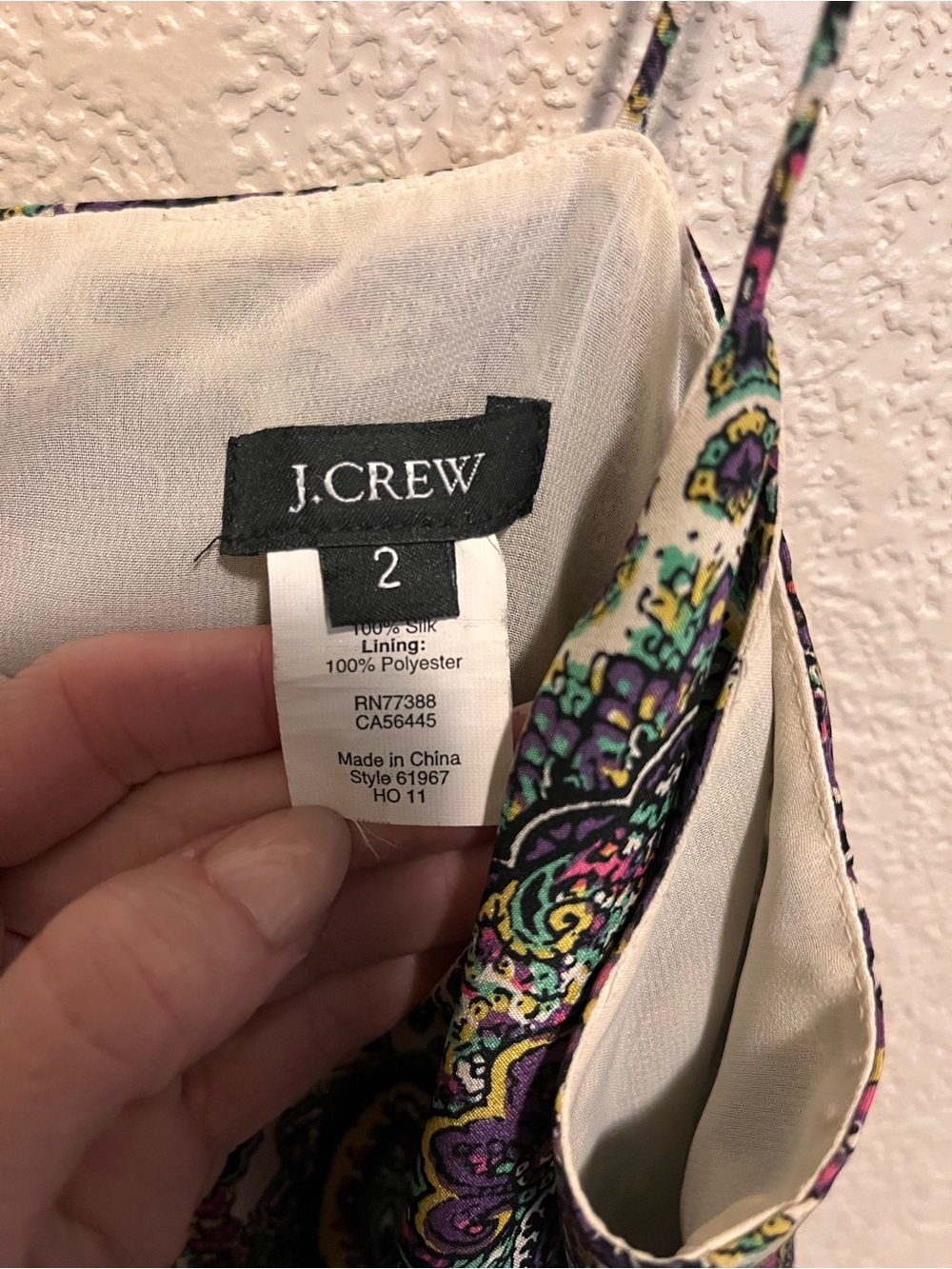 J Crew Silk Paisley Spaghetti-Strap Midi Dress in Multi-Color - Picture 4 of 8